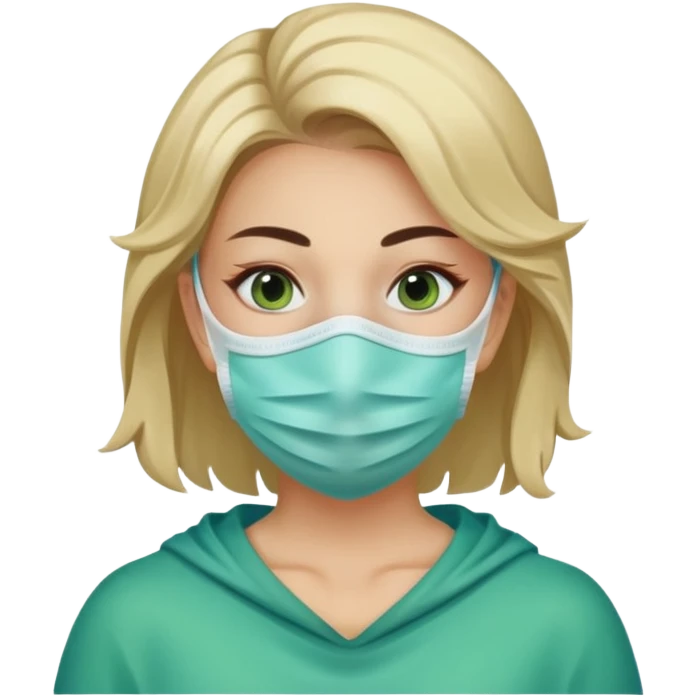 Woman with germs emoji