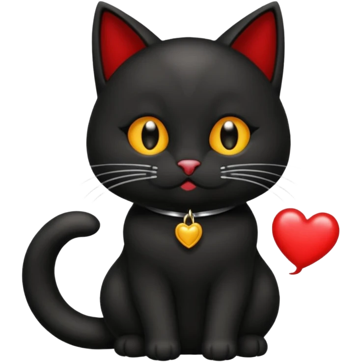 gato gotico lanzando un beso emoji
