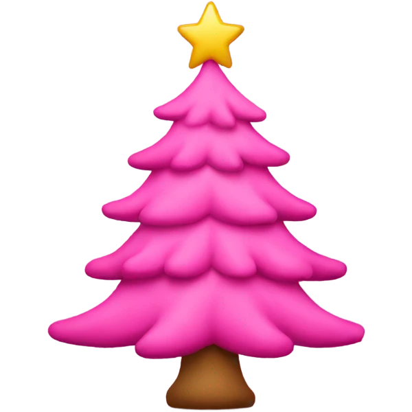 Pink Christmas tree  emoji