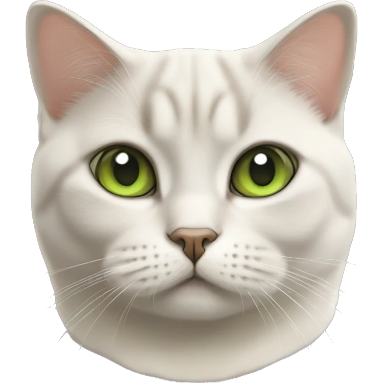 British shorthair cat cream green eyes emoji