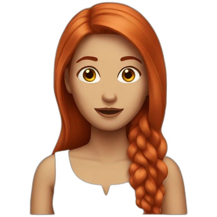 womam with long redhair surprise emoji
