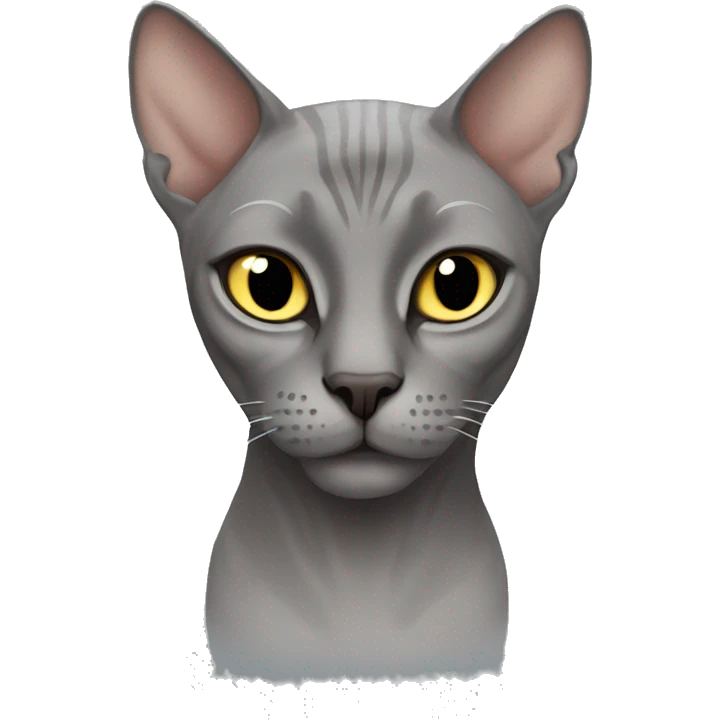 my grey cat sphinx emoji