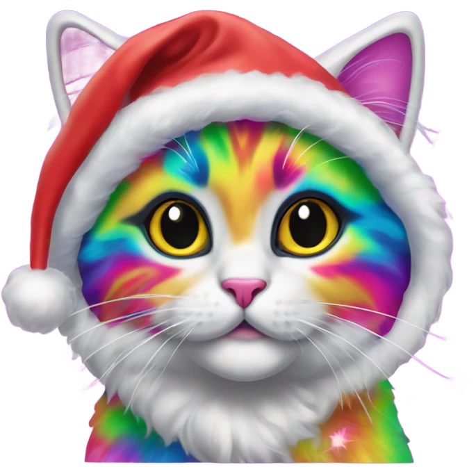 Lisa frank Christmas cat  emoji