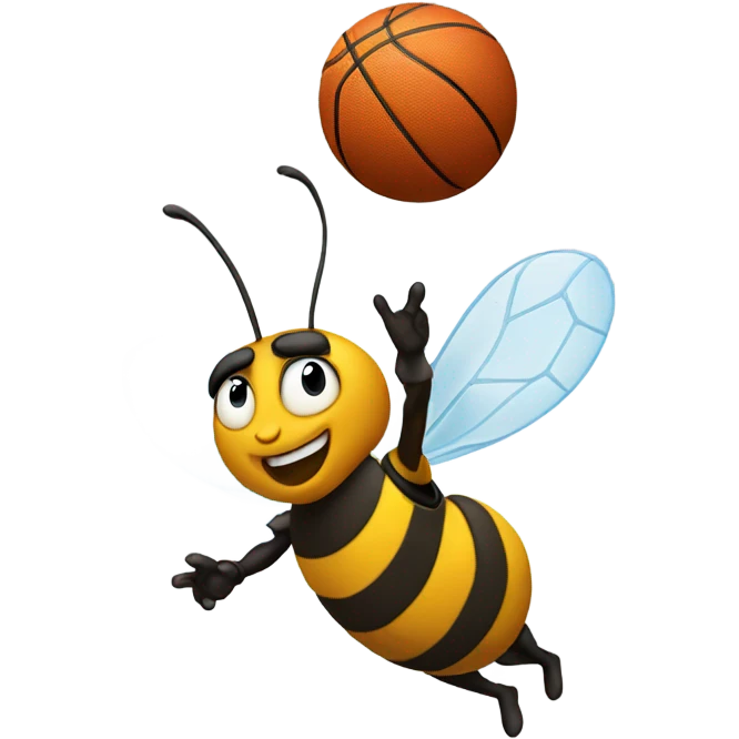 generate a bee shooting a basketbal emoji