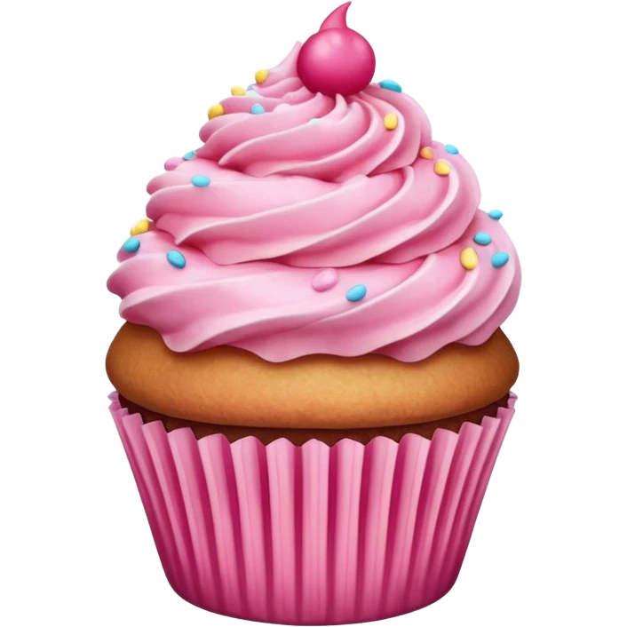 cupcake with pink icing emoji