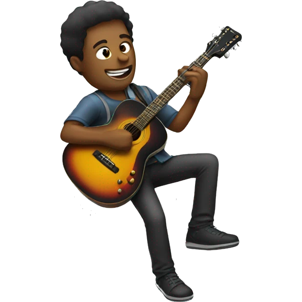 Musician playing guitar emoji