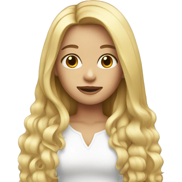 Blonde girl with long hair  emoji
