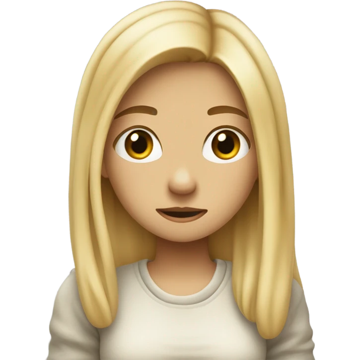 Blonde girl freezing in Florida  emoji