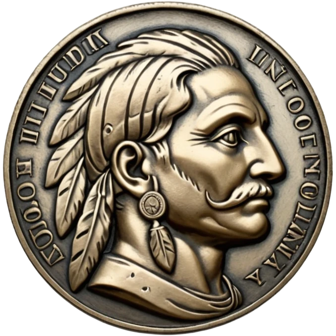Detailed hobo Indian nickel emoji