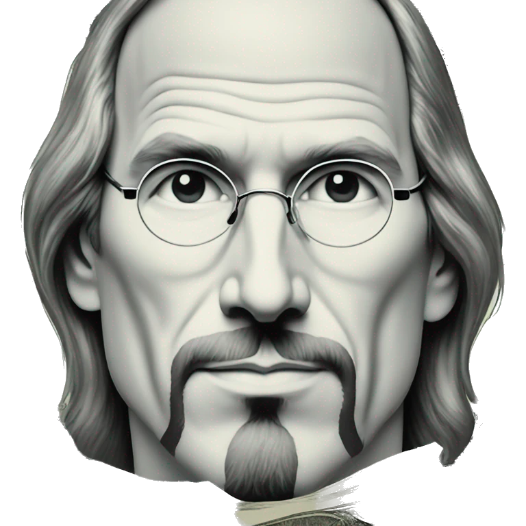 Steve Jobs on a one dollar bill  emoji