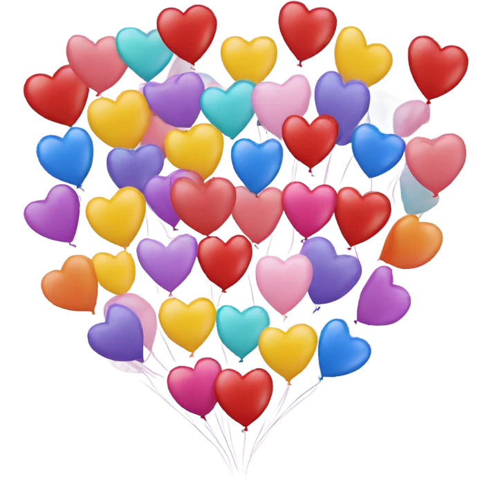 heart shaped balloons emoji