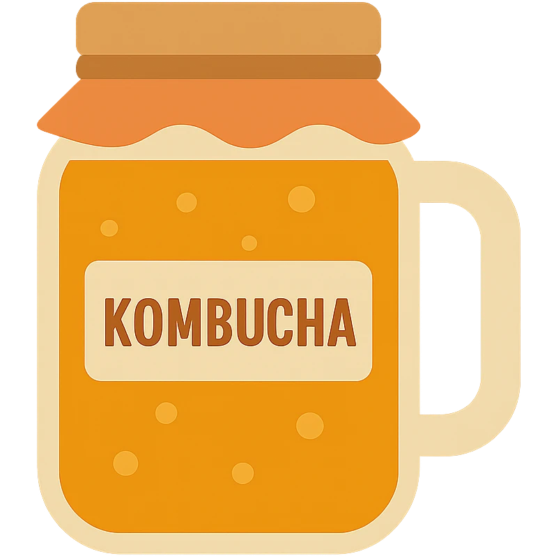 flat design style jar of kombucha emoji