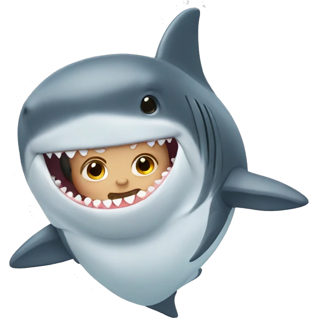 Baby in a shark emoji