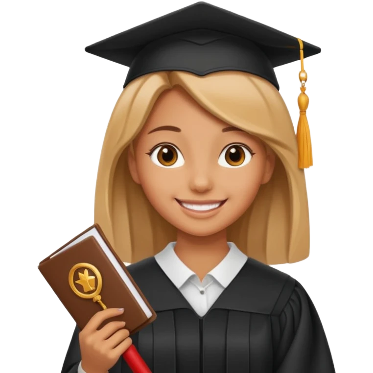 Girl holding diploma  emoji