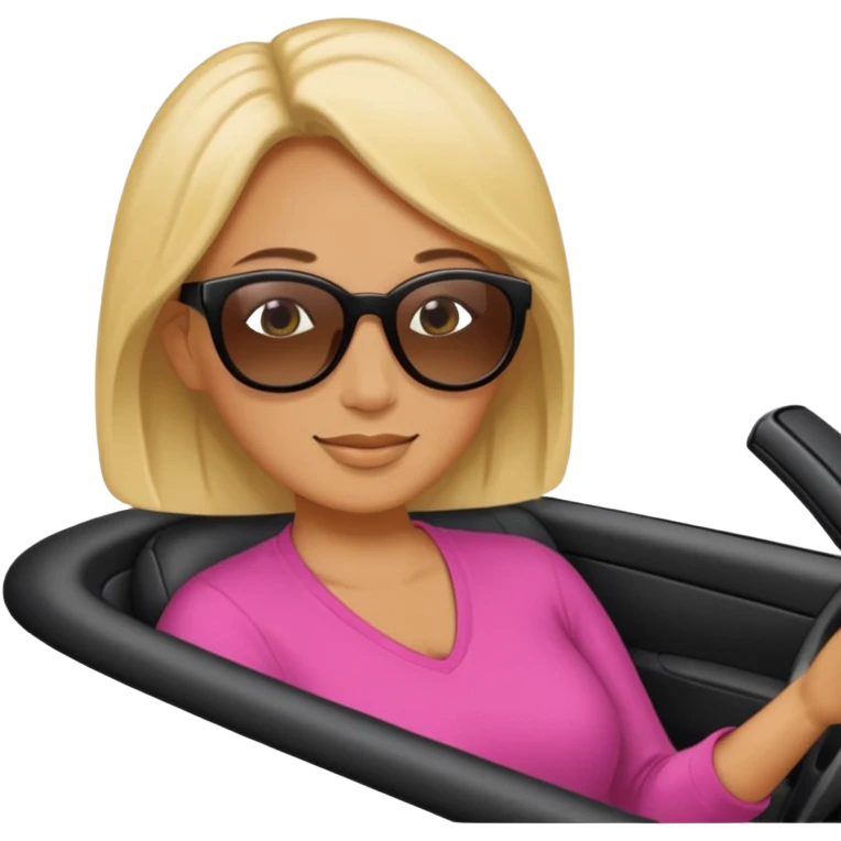 Stikers of mom which is a bit old and is relax and I will put her in a car emoji