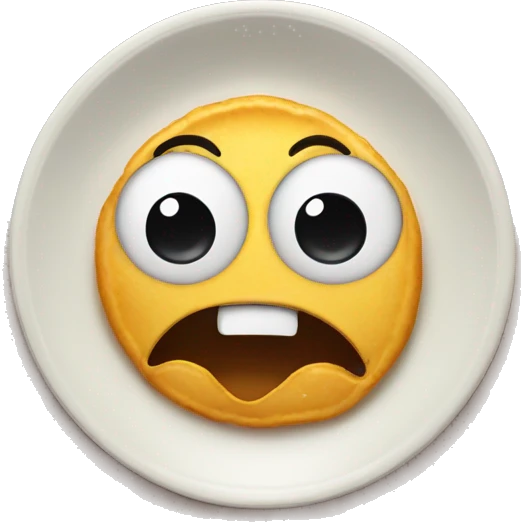 scared food in plate emoji