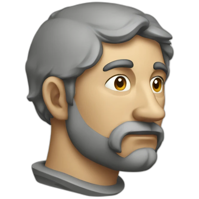 medieval innovator, thinking, concentrated, torso emoji