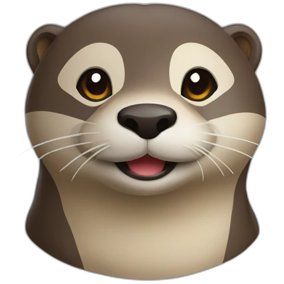 Loutre sur rocher emoji