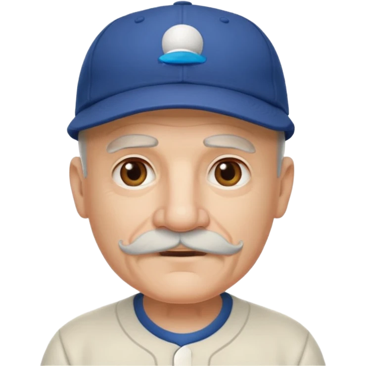 viejo pelon bigote gorra beisbol N emoji