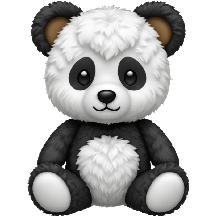 Black and white teddy bear  emoji