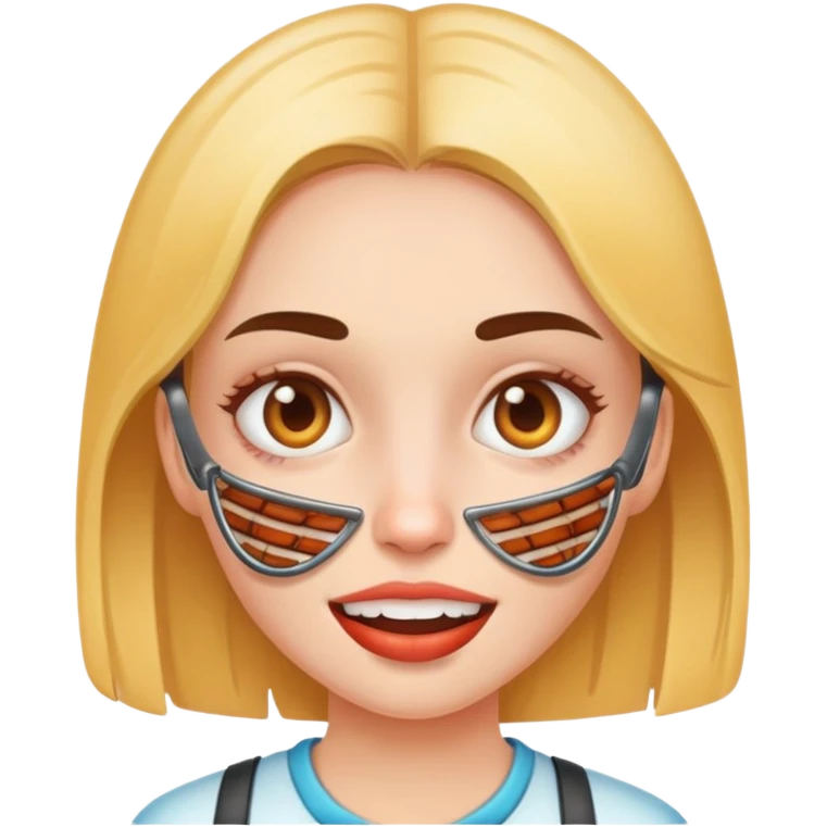 grill with a girl face  emoji
