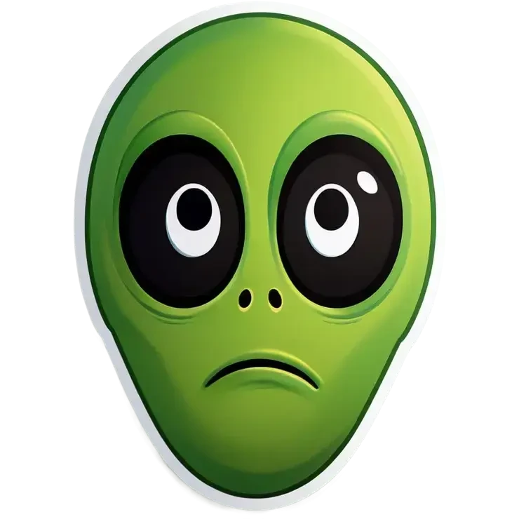 An alien emoji with a green-colored head emoji