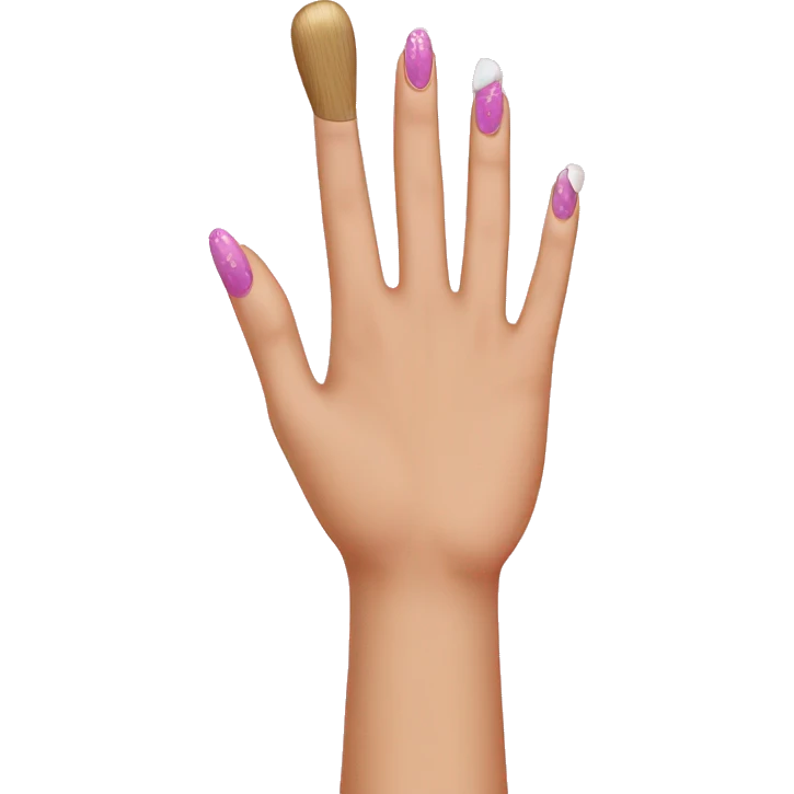 Feminine hand with false nails and a nail file  emoji