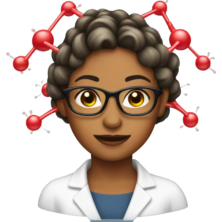 covid virus molecule that is a girl boss emoji