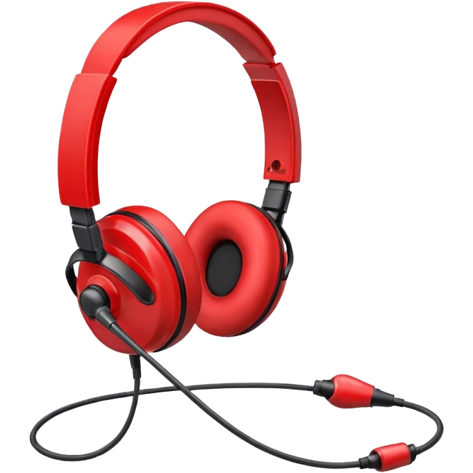 Red headset microphone  emoji