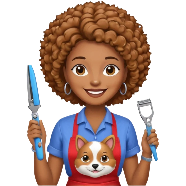 Pet Grooming Stylist black woman  emoji