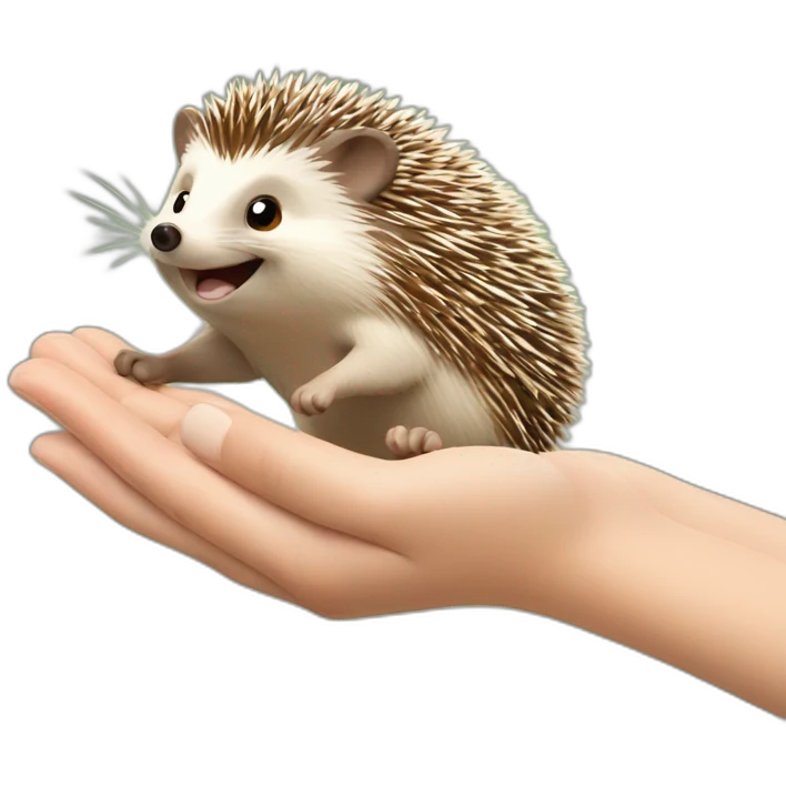 hedgehog high five emoji
