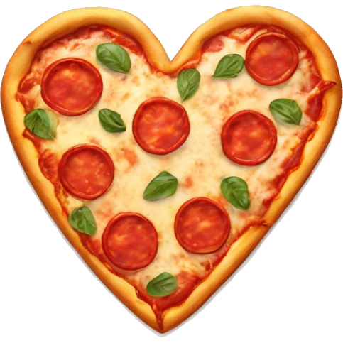 Heart shaped pizza  emoji