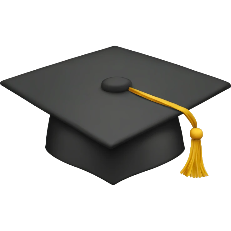 A graduation hat with text on it “prom 2024-2025” emoji