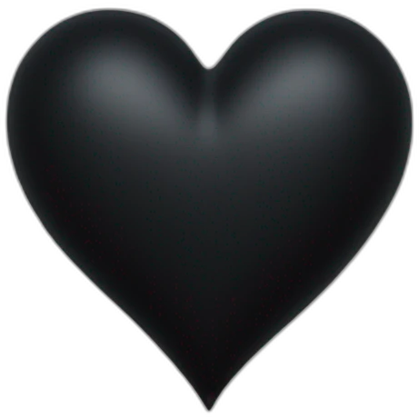 Black heart on fair emoji
