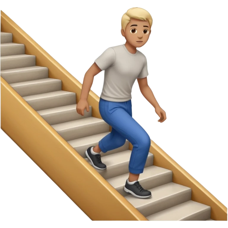 stairs with a person climbing upward emoji