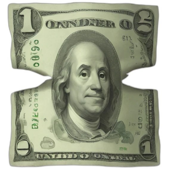 Plus one dollar emoji