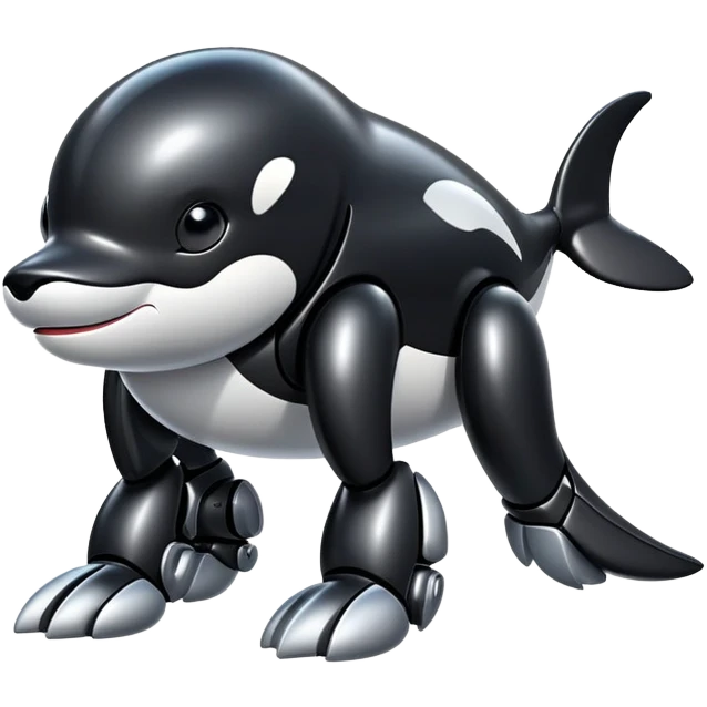 black tubby orca robodog emoji
