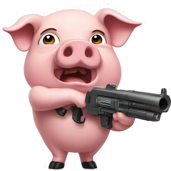 pig with blaster emoji