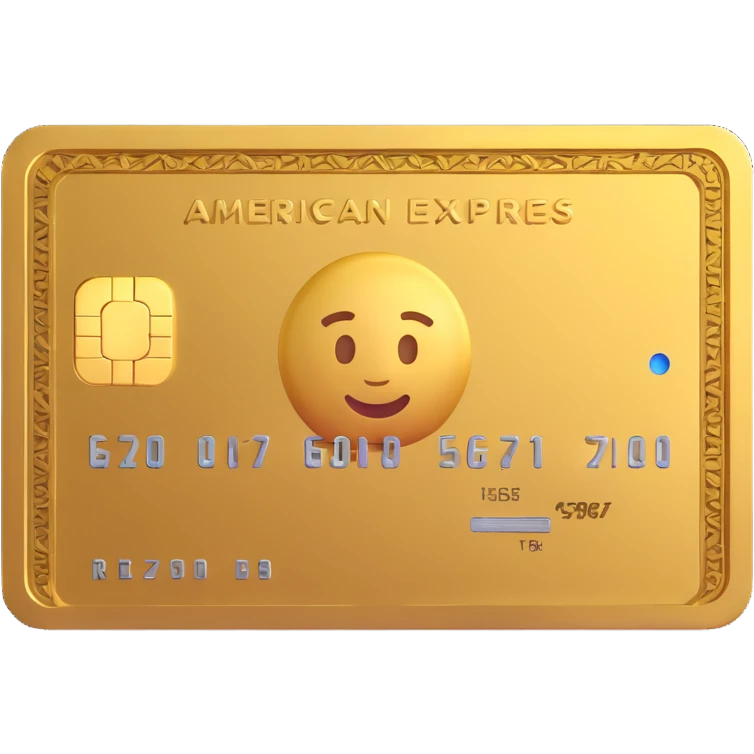 shiny gold American Express Gold credit card, 3D emoji style, no text emoji