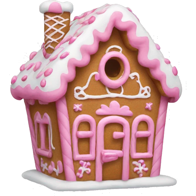 pink gingerbread house  emoji