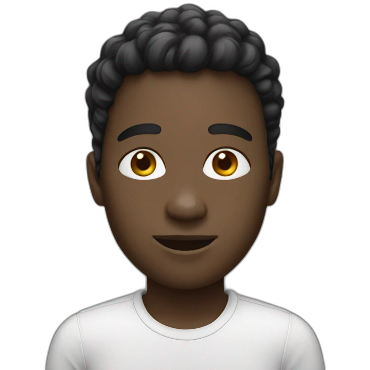 black and white person emoji