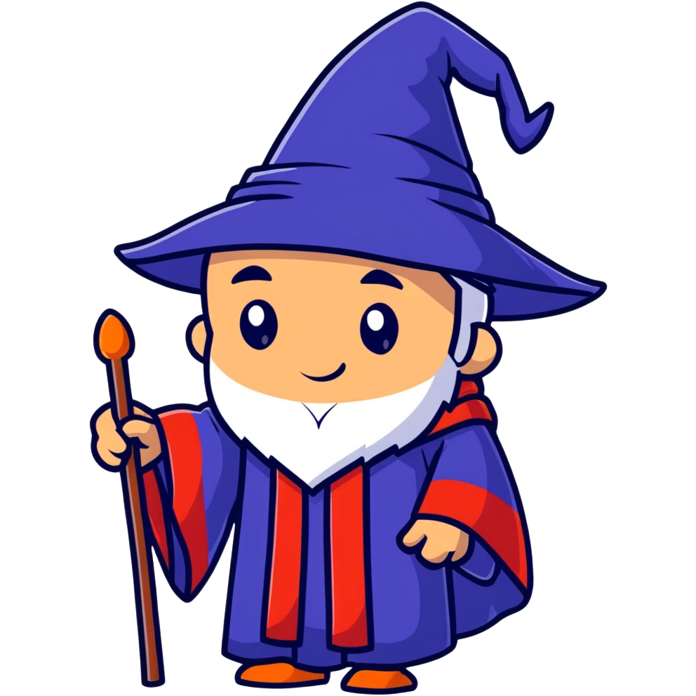 Magical wizard wearing hat and robe with Armenian flag colors (red, blue, and orange stripes) emoji