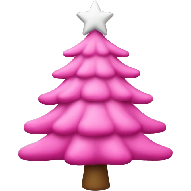 Pink christmas tree emoji