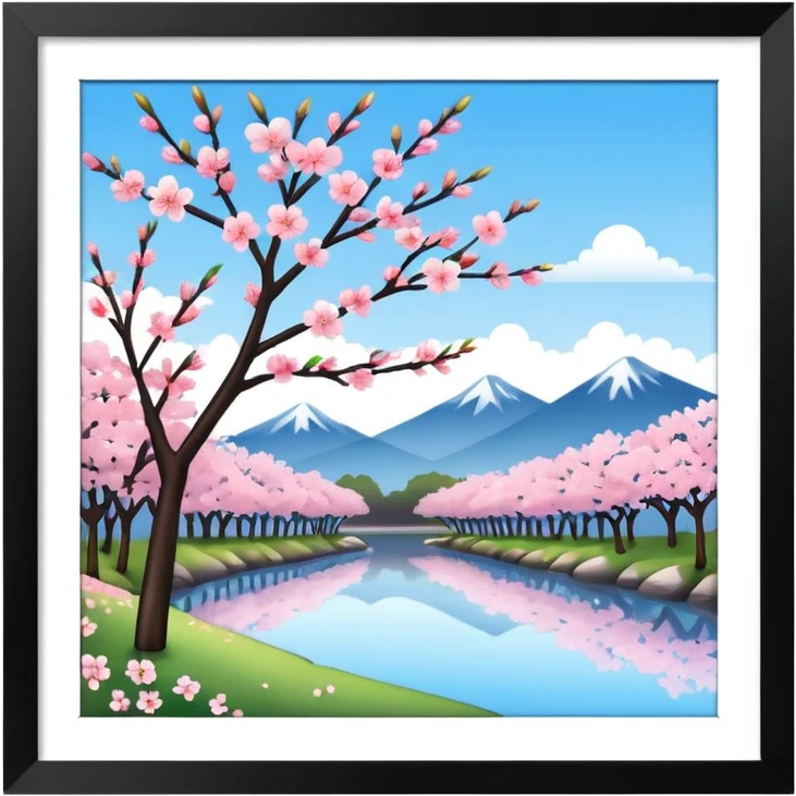 Cherry blossom scenery emoji
