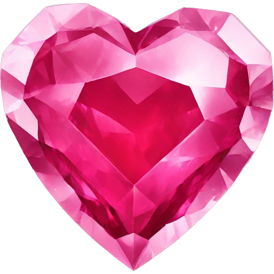 Ruby crystal heart emoji