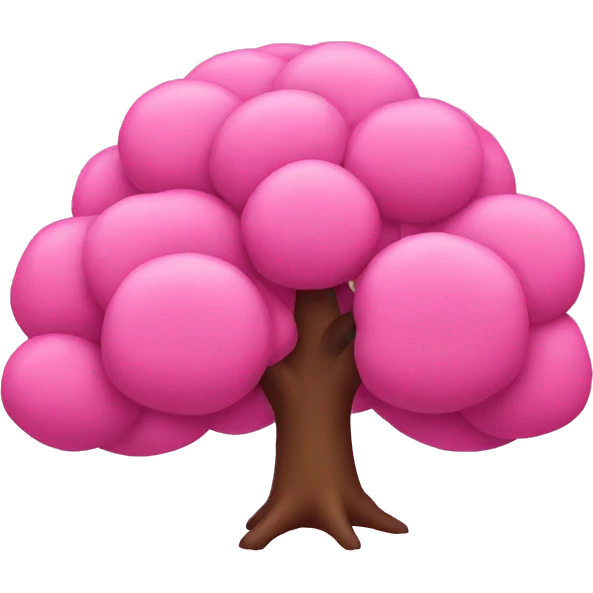 Pink tree emoji