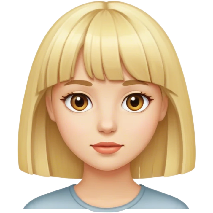 Blonde girl with bangs  emoji