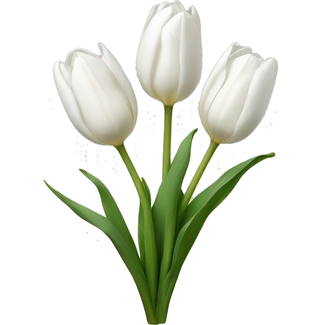 White tulips  emoji
