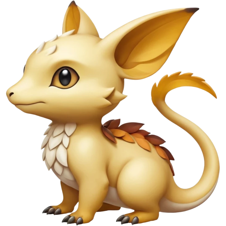 White soft natural realistic romantic vintage antique divine beautiful elegant pretty precious cute young youthful  Fakémon-Pokémon-hybrid-creature emoji