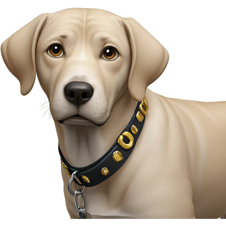 realistic dog with collar emoji